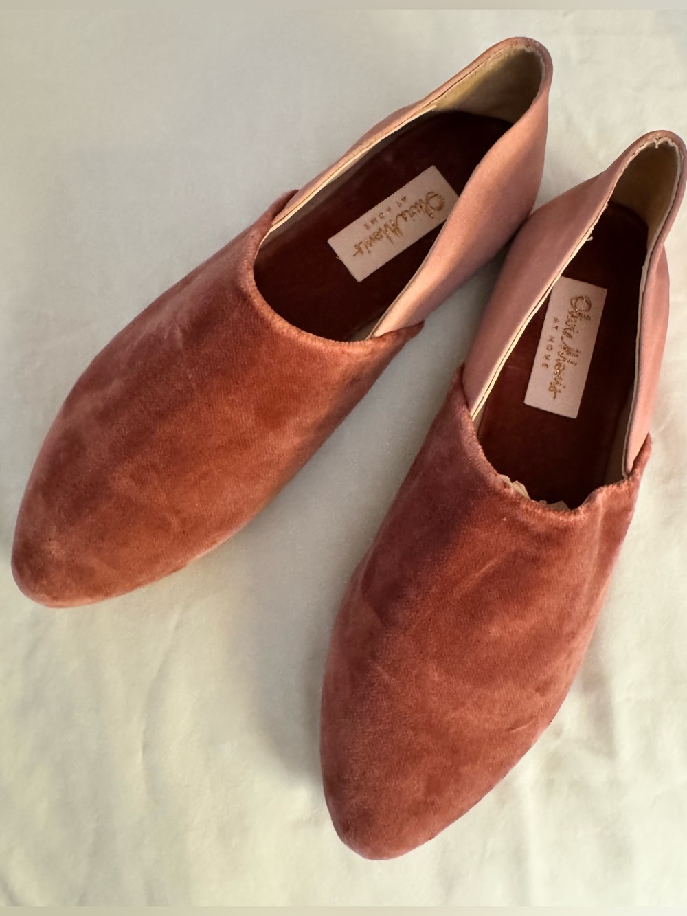Olivia Morris Willow Pink Velvet Convertible Slippers 38